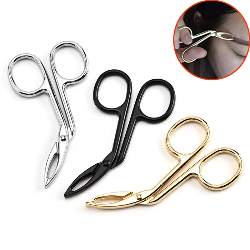 Hot Sale Practical Eyebrow Tweezers Face Hair Removal Make Up Scissors