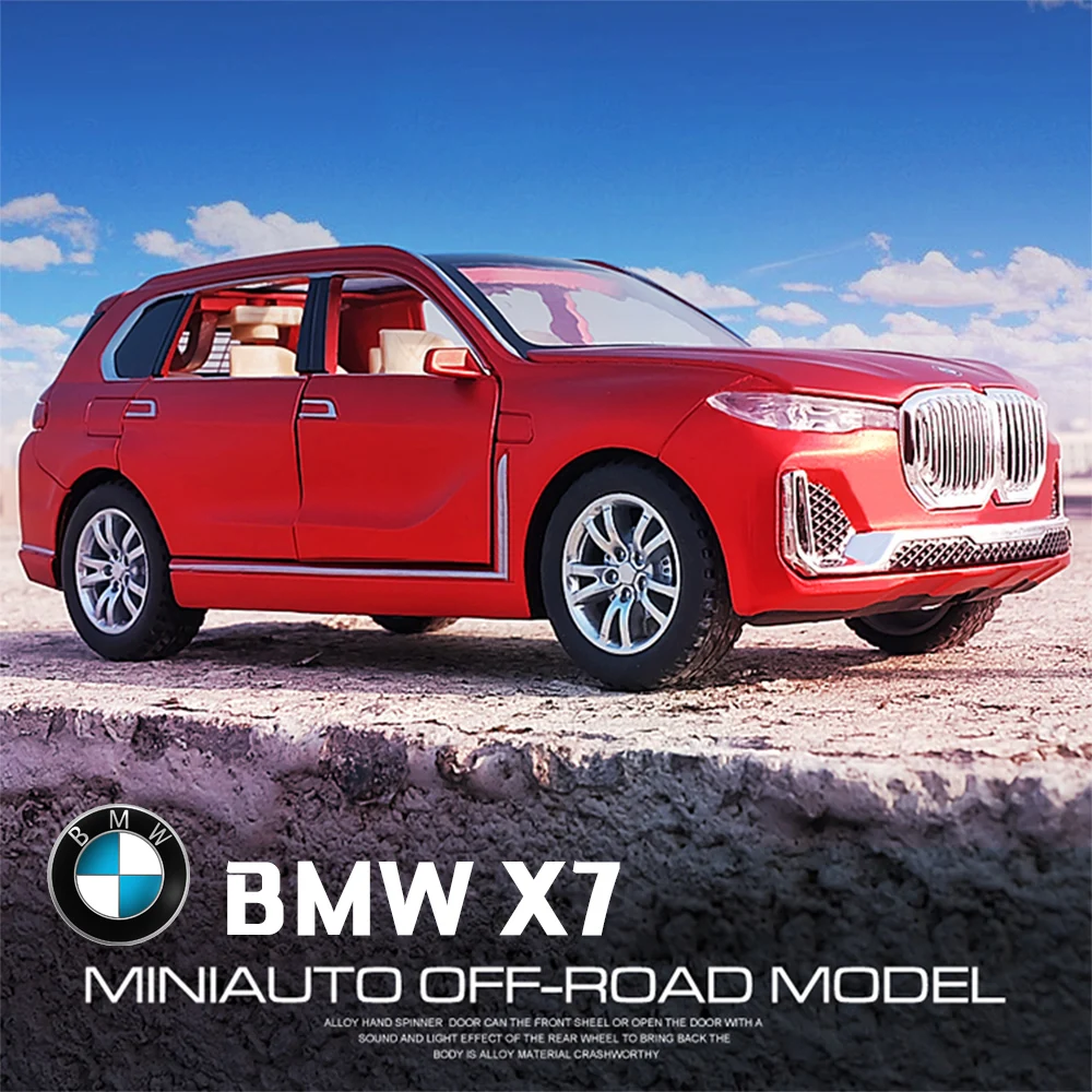 1:24, новинка, модель автомобиля из сплава BM X7, литые под давлением игрушечные транспортные средства, имитирующий светильник разных цветов, звук, оттягивающийся, горячая Распродажа, детские игрушки, автомобиль