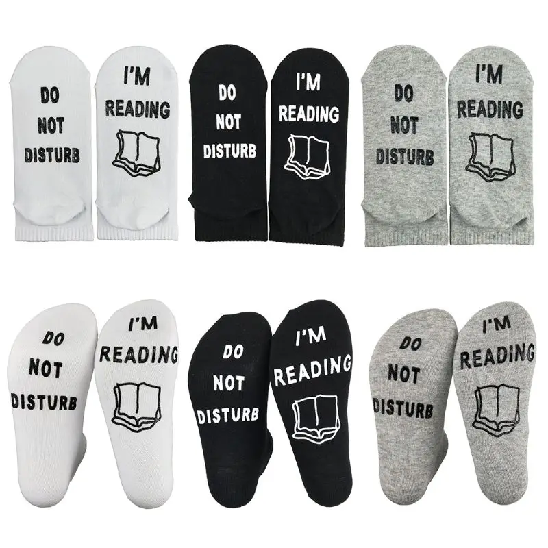 Повседневные мужские и женские хлопковые носки; модные нескользящие носки с буквенным принтом