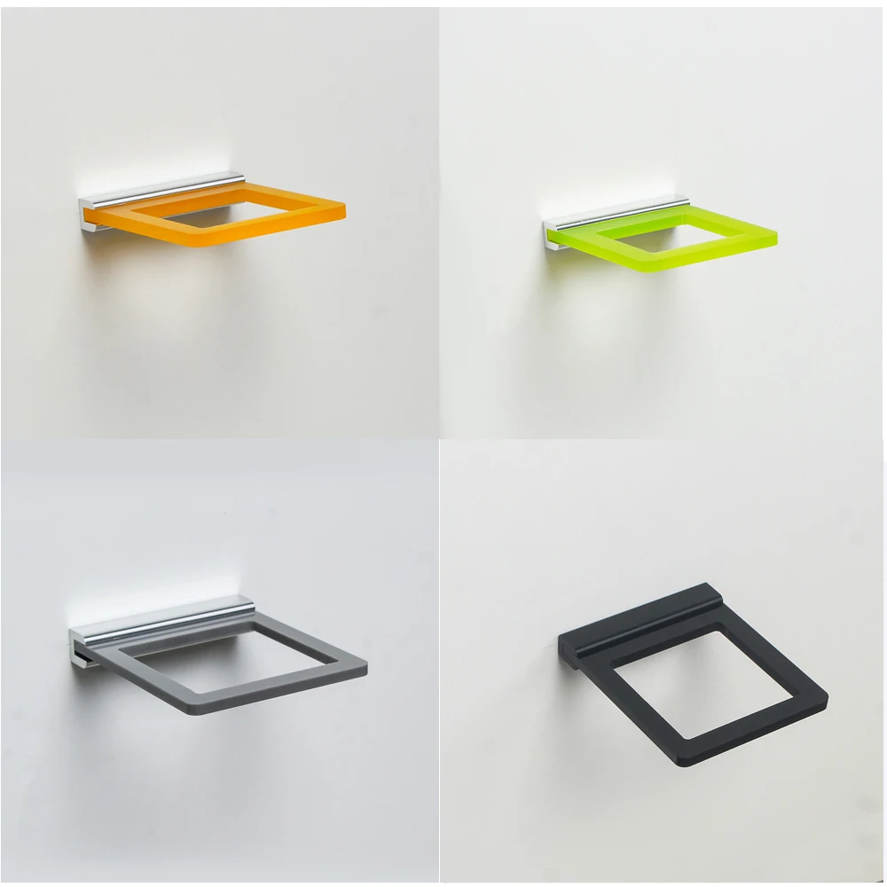 Europe Tumbler Holder Aluminum & Acrylic Ceramic Holder For Toothbrush Wall Mounted Toothbrush Colorful Bathroom Products