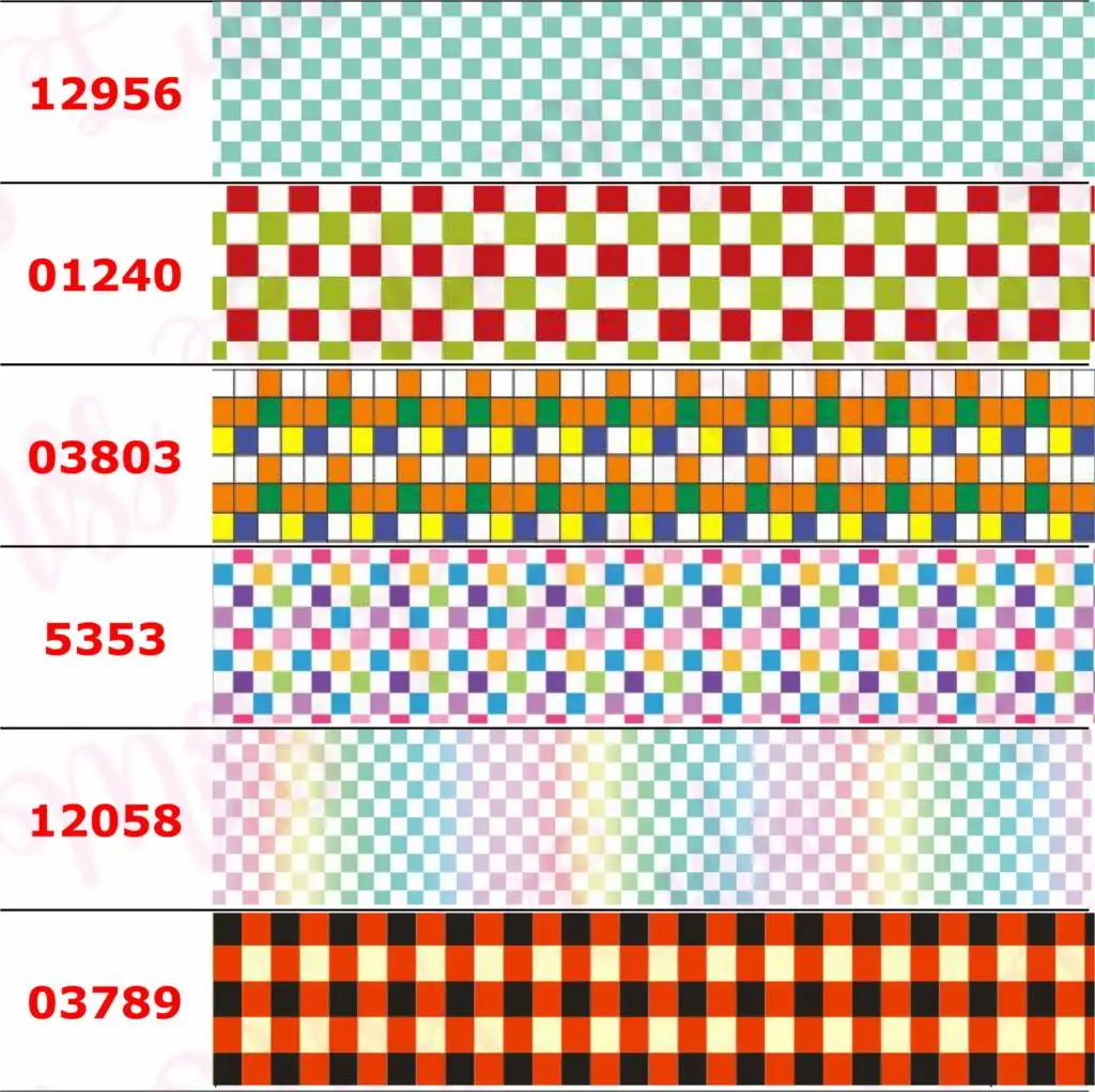 16 мм-75 мм Геометрическая проверка серии с принтом корсаж/эластичная лента мультфильм градиент цвета DIY бантик для волос 50 ярдов/рулон
