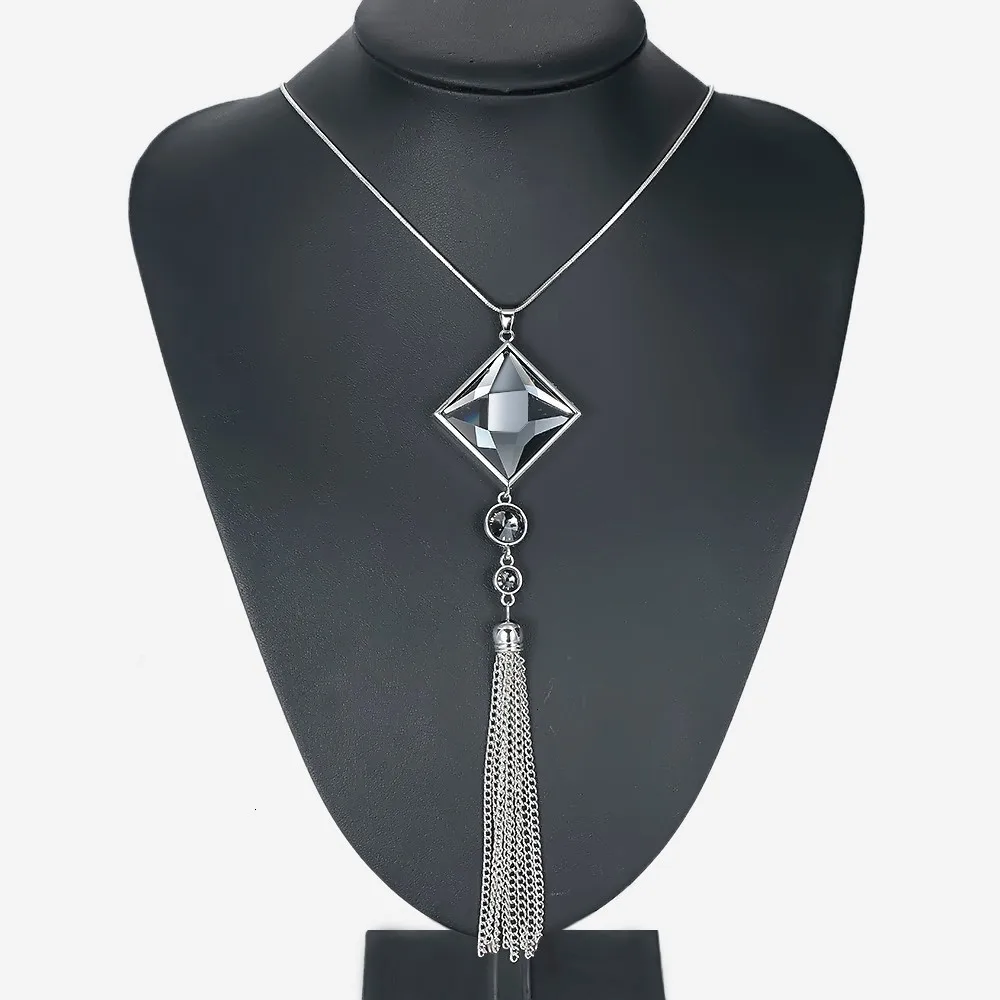 Meyfflin Collier Femme женское длинное ожерелье модное геометрическое ожерелье цепочка с кисточками цепочка для свитера Bijoux Colar