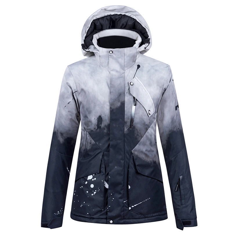 Color 14 30 женский лыжный костюм комплект одежды для сноубординга зимний костюм для спорта на открытом воздухе с капюшоном Водонепроницаемые зимние куртки+ брюки женский костюм - Цвет: Color 14