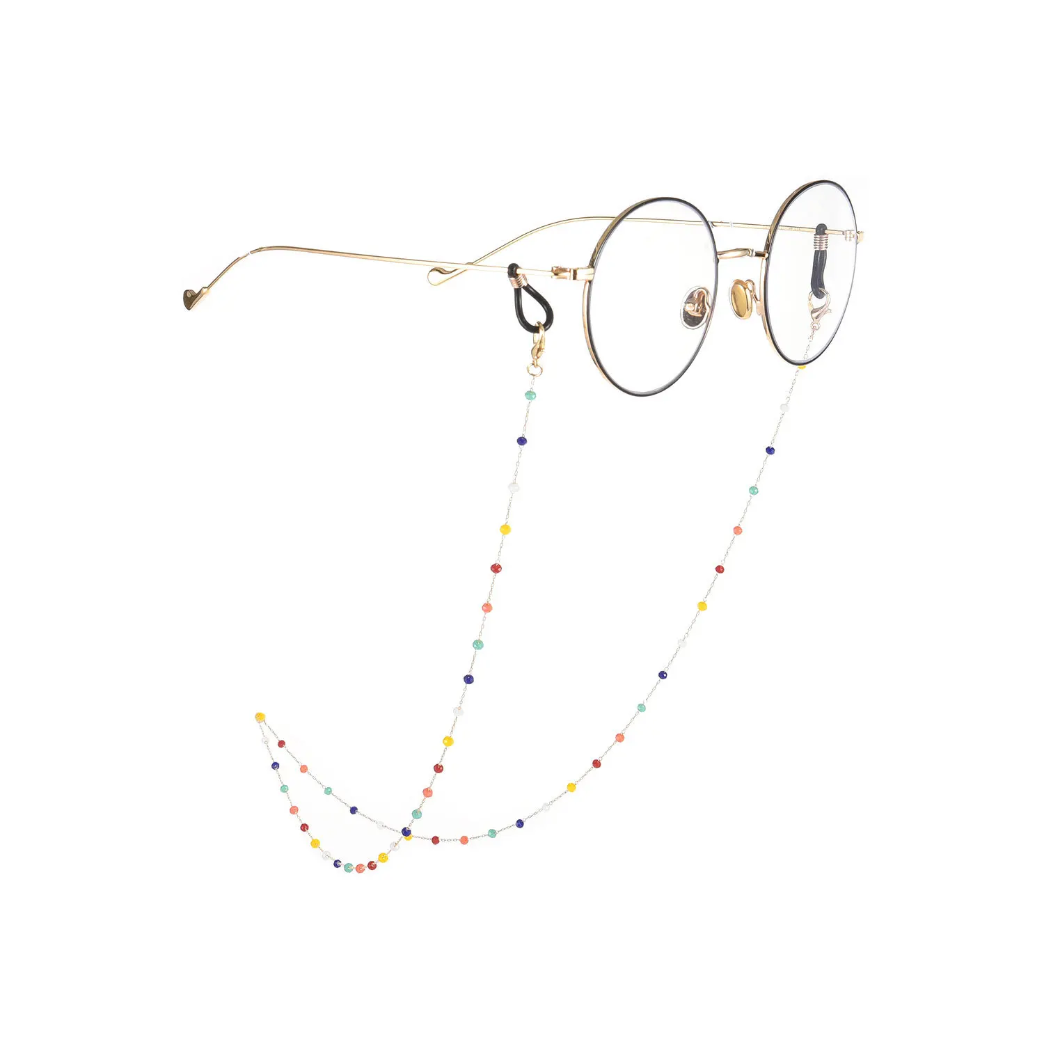

FUN-BEAUTY European and American Jewelry Simple Color Rice Bead Glasses Chain Small Fresh Non-slip Glasses Accessories Female