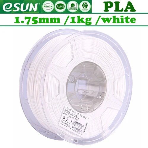 PLA! Esun Филамент пластик для ANET ender3 3d принтер/1 кг 340 м/PETG/ABS/TPU из России - Цвет: PLA-WHITE