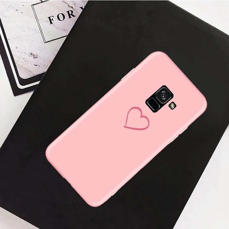 Мягкое разноцветное сердце «любовь» чехол для samsung Galaxy A7 A6 A8 A9 J4 J6 J8 плюс A3 A5 A7 A750F чехол coque