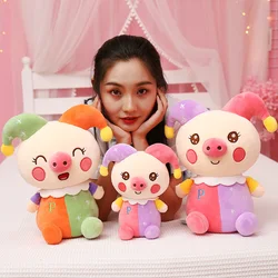 25 70cm kawaii estiramento super macio tecido palhaço transformado em porco pelúcia brinquedo de pelúcia travesseiro boneca decoração anti extrusão presente