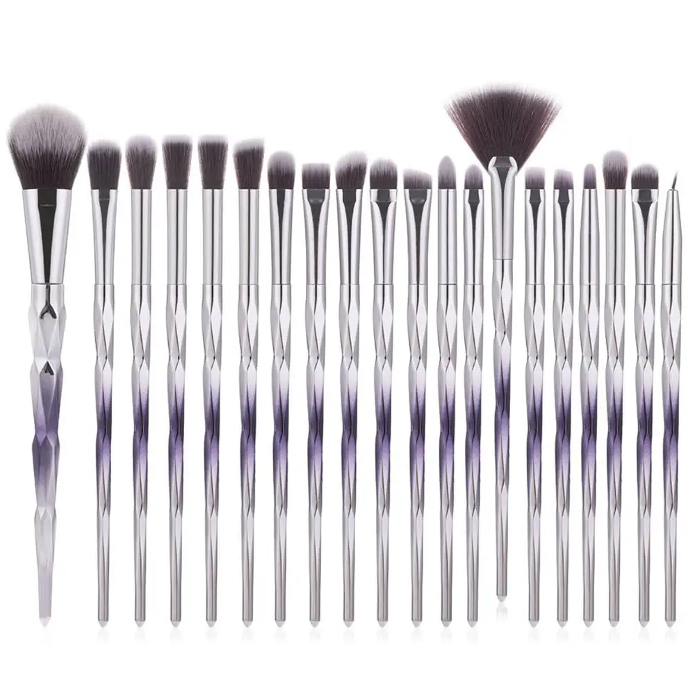 20pcs Diamond Gradient Handle Makeup Brush Set Professional Brushes Crystal Make Up For Tool | Красота и здоровье