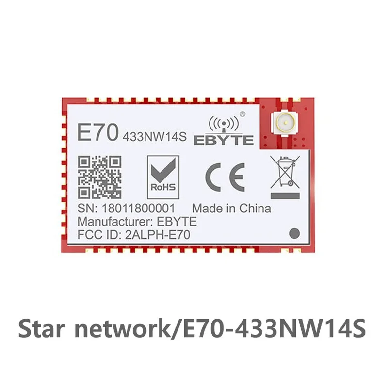 E70-433NW14S звезда сеть CC1310 433 МГц SMD беспроводной приемопередатчик IoT 14dBm IPEX антенна