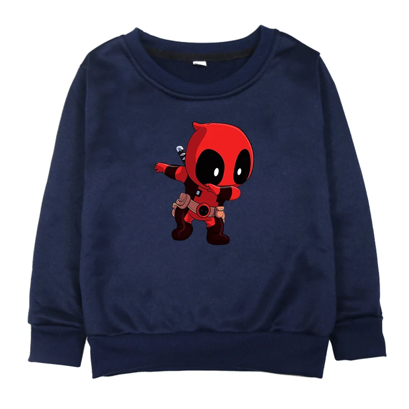 Hoodies 9 Осенние свитшоты Winyer для малышей Детская футболка с круглым вырезом для маленьких девочек и мальчиков принт с дэдпулом, топы с длинными рукавами, толстовки, одежда, уличная одежда - Цвет: Hoodies 9