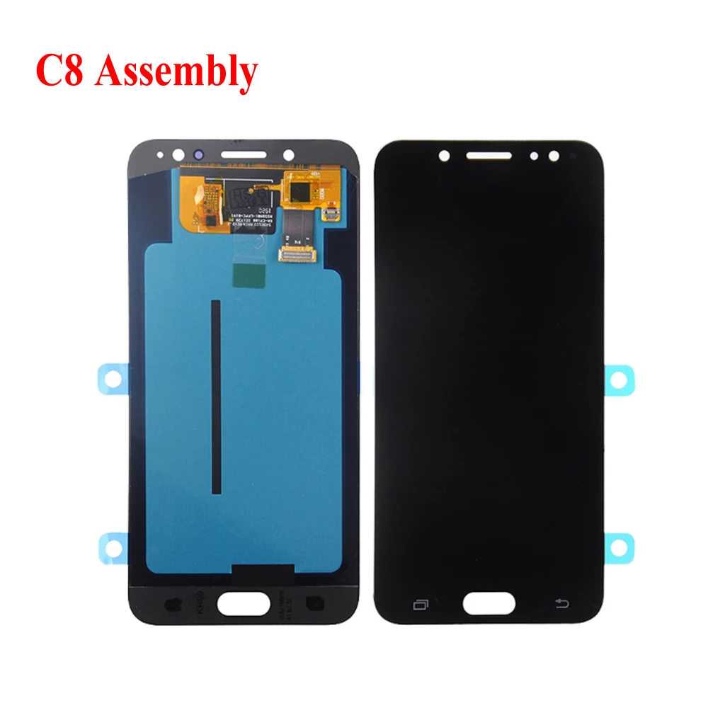 C8 Assembly Black ЖК 5," для SAMSUNG Galaxy C8 ЖК-дисплей сенсорный экран панель дигитайзер сборка для SAMSUNG C8 lcd - Цвет: C8 Assembly Black