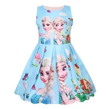 Платье для девочек; платье принцессы Снежной Королевы; платья Эльзы и Анны для девочек; подарок на день рождения; костюм; платье принцессы; одежда для детей
