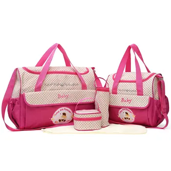 

2020 5pcs Set Diaper Bag One Shoulder Baby Bag Women Travel Handbag For Baby Nursing Mummy Maternity Nappy Bag Luiertas