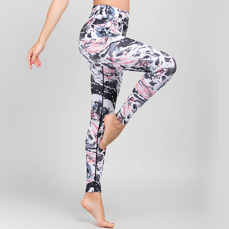 2020 trend Products Printed Leggings For Women High Waist Sport Leggins Fitness Elastic Workout Pants Fashion Slim Gym Clothes