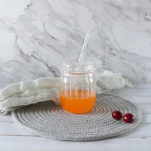 Креативная стеклянная кружка с соломинкой Для холодного напитка для домашнего использования и вечерние кружки для вина