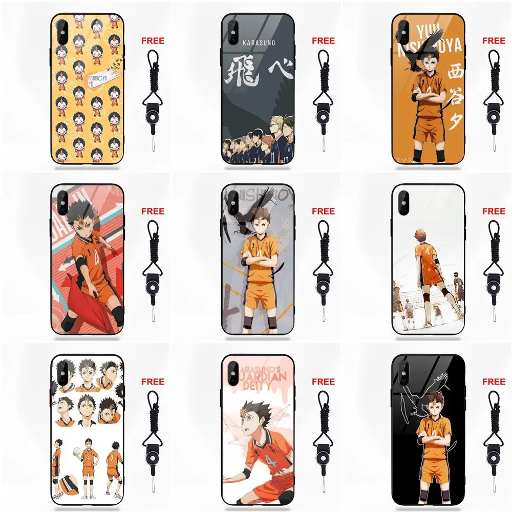 Karasuno высокий Юу нишиноя Haikyuu для Galaxy S8 S9 Plus для huawei Honor 7X P20 Lite mate 10 Pro Redmi 5 Note 5A 6 стеклянный чехол