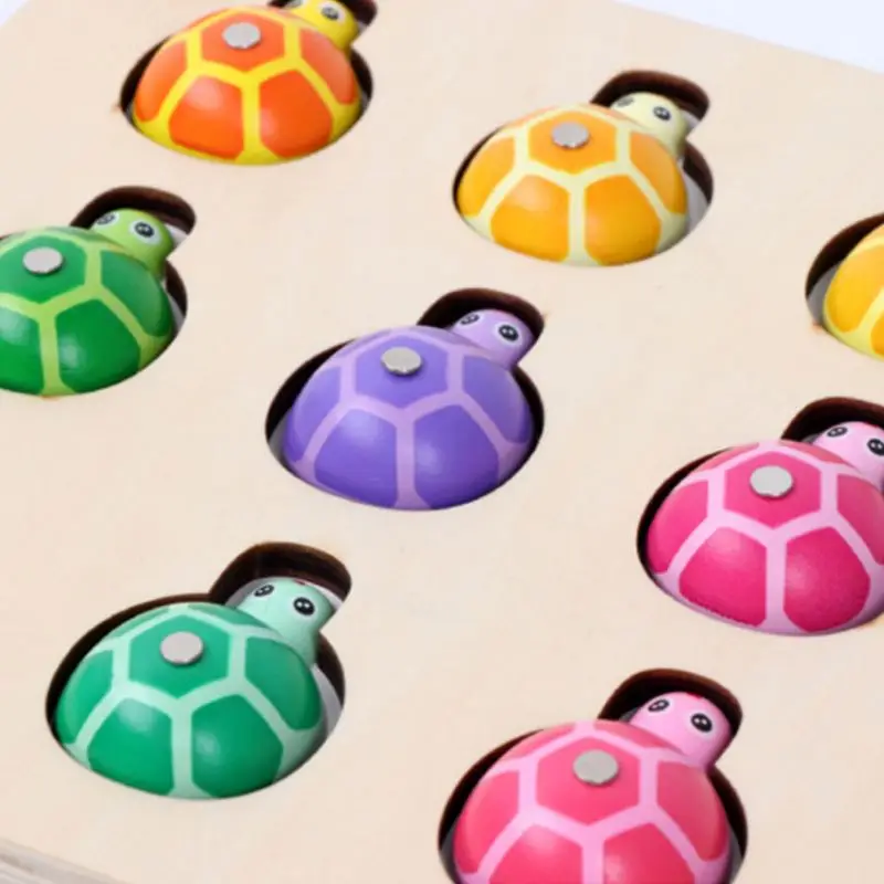 OOTDTY 2 в 1 дети деревянные Рыбалка черепаха памяти шахматы игры Обучающие инструменты для ребенка