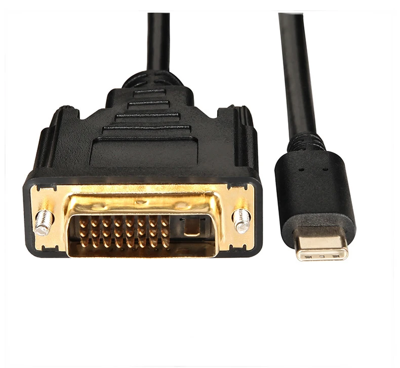 1.8M USB C To dvi cable type c to dvi adapter Thunderbolt Compatible MacBook Pro galaxy S8 Note8 huawei mate 10 usb c cable