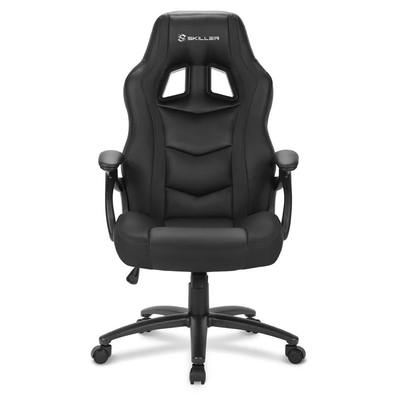 Игровое кресло Sharkoon Skiller SGS1 компьютерное, до 100 кг, кожа PU/PVC, дерево