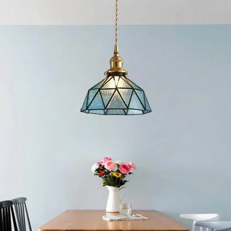 Современный минималистский Винтаж подвесные светильники кафе стеклянная