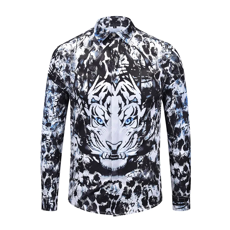 men gold shirt22 3D принт, мужские цветные радужные рубашки, крутые хипстерские Роскошные нарядные рубашки, Chemise Homme, новая модная уличная одежда, camisa masculina - Цвет: men gold shirt22