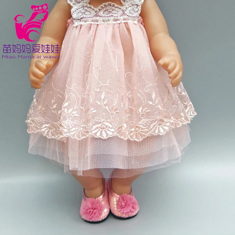 Кукольное платье для 43 см, детская кукольная одежда, кружевное платье с нижним бельем для 18 дюймов, кукольная верхняя одежда для девочек