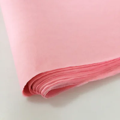 light pink 40 лист тканевой бумаги 70*52 см бумага для рукоделия Цветочная оберточная бумага для упаковки подарка Лучшие украшения дома праздничные поставки - Цвет: light pink