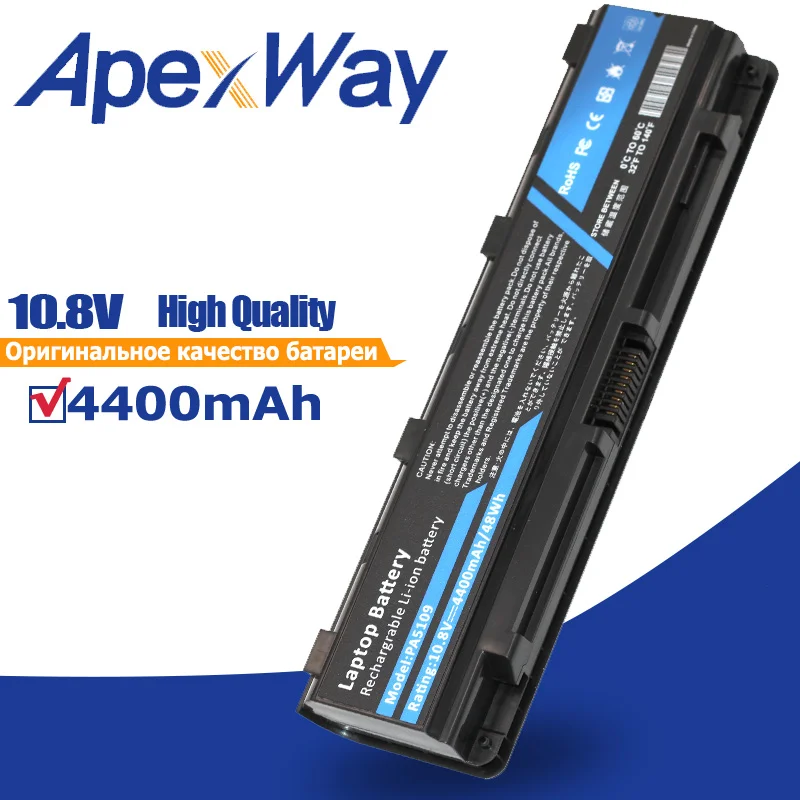 ApexWay 10 8 В для toshiba PABAS271 PABAS272 PABAS273 C40 C45 C50T C50 C55 C70 C75 C75DT | Компьютеры и офис