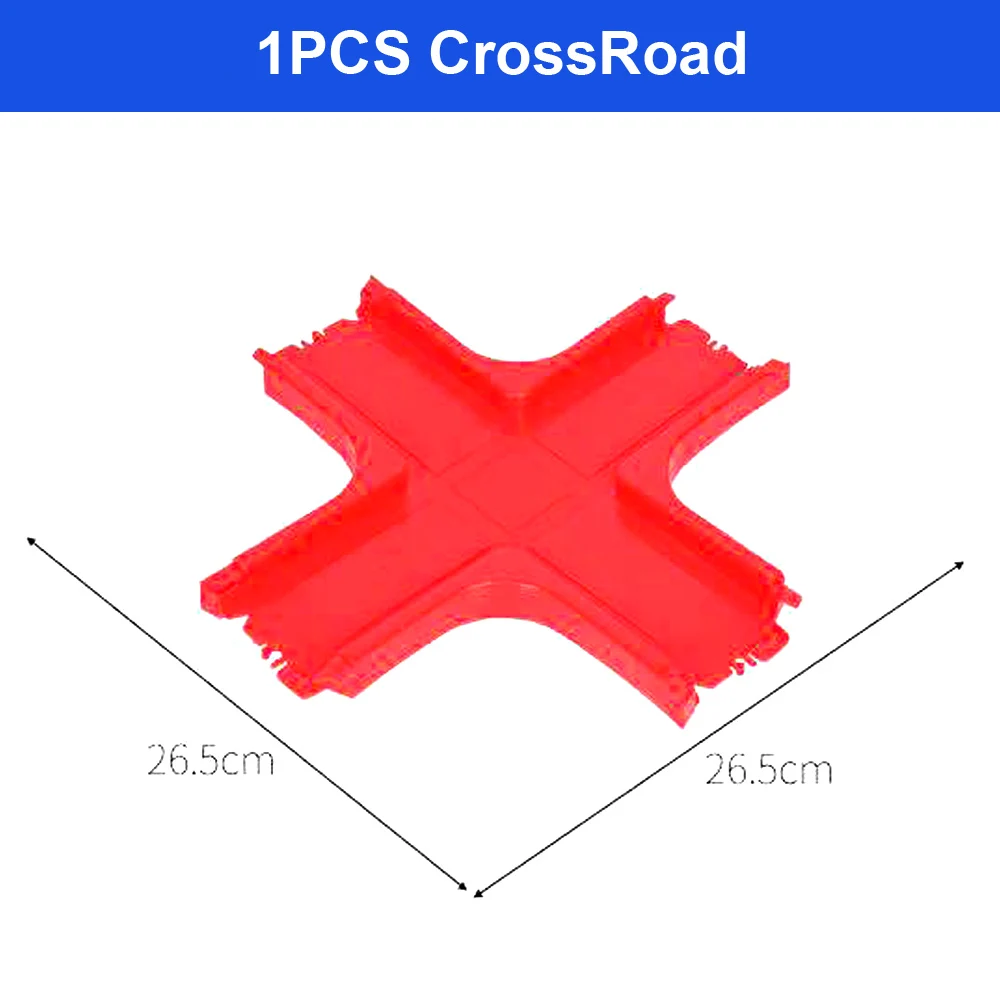 1PC CROSSROAD 5,5 см железнодорожные автомобильные игрушки DIY универсальные аксессуары для светящихся магических гоночных треков Развивающие игрушки для Дети Детские подарки - Цвет: 1PC CROSSROAD