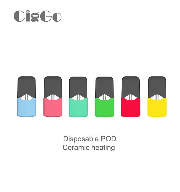 

Original Ciggo J Box Pods Cartridge refillable empty pod for JUUL J box Vape 0.6ml Ceramic Coil 5 Flavors 1.9ohm Replacement Pod