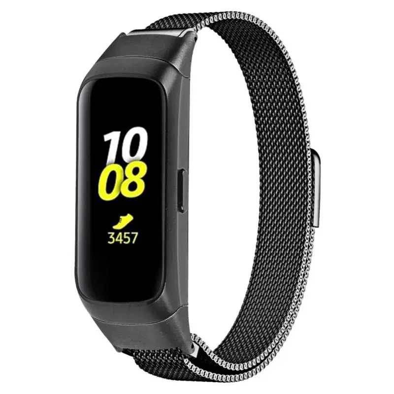 Ремешок для часов совместим с/для samsung Galaxy Fit SM-R370, магнитный сетчатый ремешок из нержавеющей стали браслеты