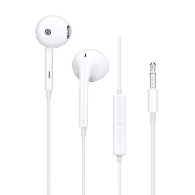 Type C 3.5mm Original OPPO Deep Bass Wired Earphone MH319 with Mic Semi Entering in Ear