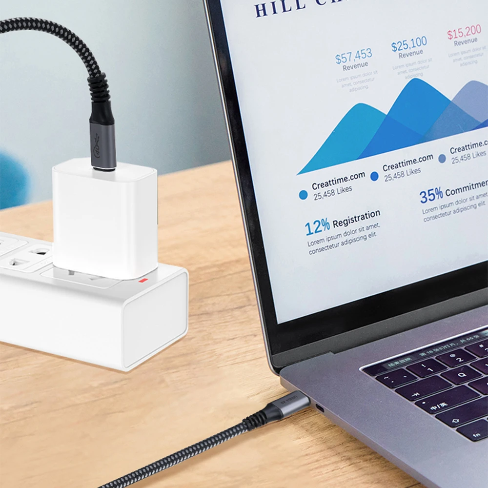 USB 4 케이블 Thunderbolt 4/3 케이블 100W 고속 PD 케이블 E-마크 40Gbps 8K/60Hz Macbook Pro용 USB 유형 C 충전기 데이터 케이블