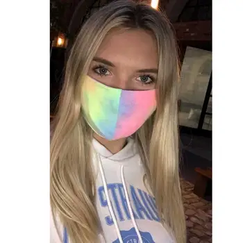 

Tie-dye Facemasks PM2.5 Outdoor Washable Reuse Printing Protection Face Mask Masque Facial Filtre Anti-poussière Anti Gaz Adult
