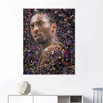 

Basketball Star Kobe Bryant Decorative Painting Study Bedroom Living Room Paintings Wall Poster Canvas Painting