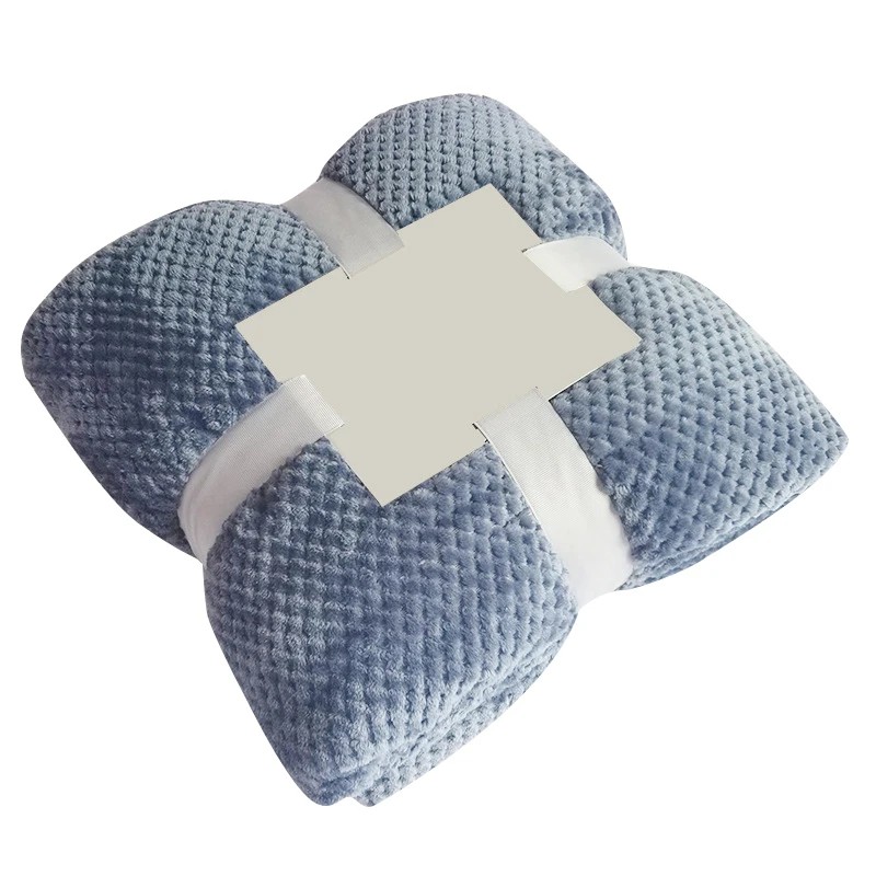 Ash Blue Супер мягкое фланелевое одеяло для дивана и дивана, офисное детское одеяло, s полотенце для путешествий, флисовое клетчатое портативное одеяло для путешествий - Цвет: Ash Blue