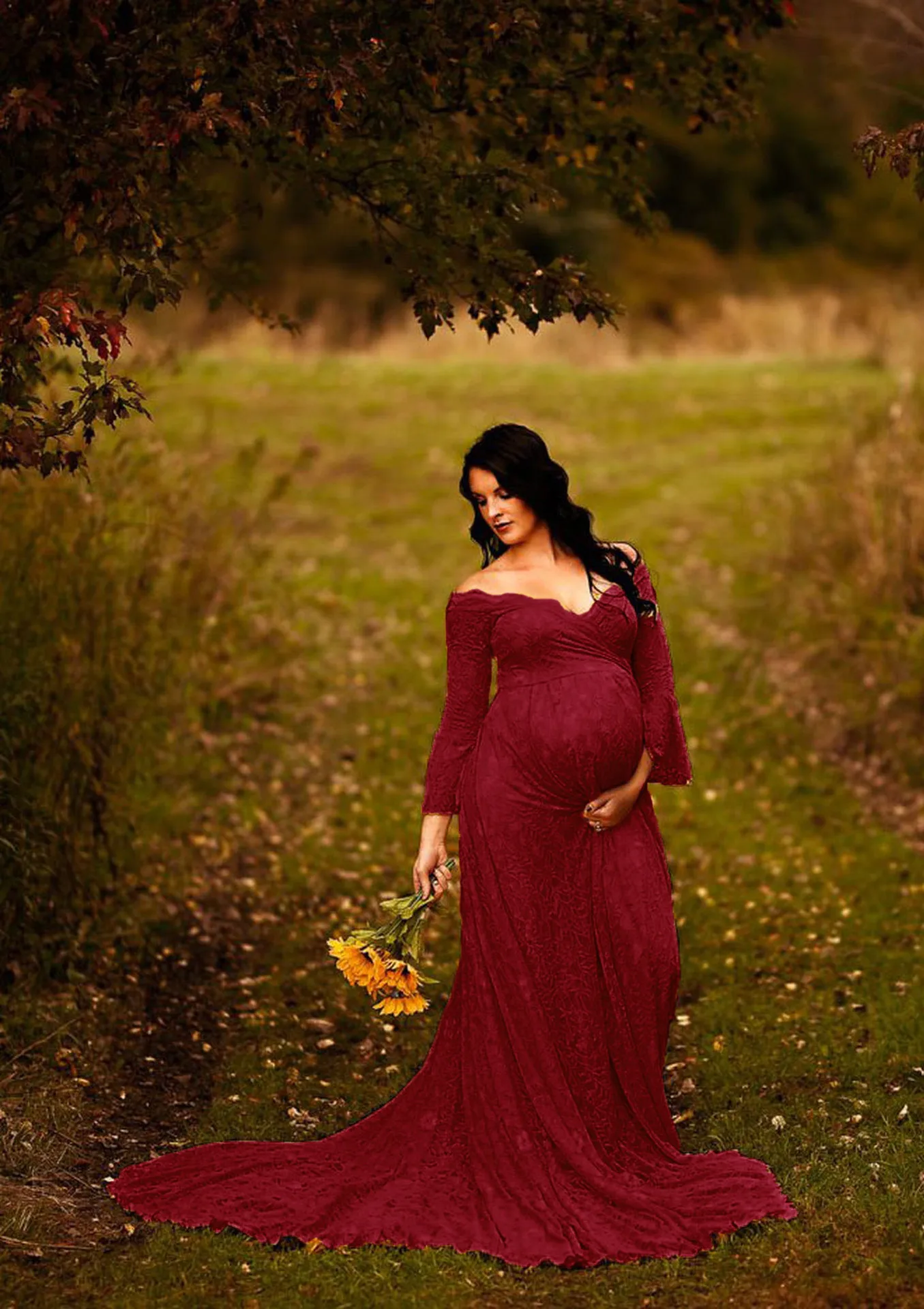 Ginger Lace Maternity Dresses For Photo 