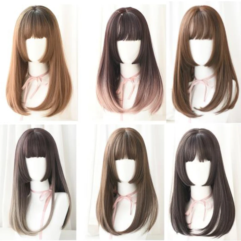 Женские Длинные прямые синтетические парики AOOSOO модные вечерние для косплея на