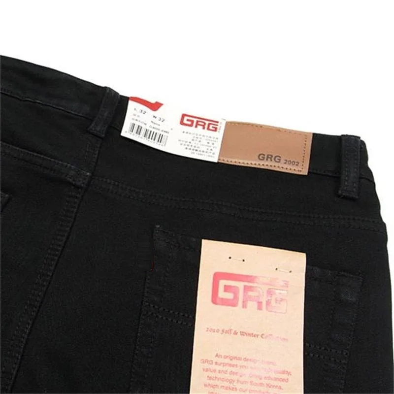 High Quality Men Winter Worm Fleece Color Black Boot Cut Jeans Business Casual Flare Pants Mid Waist Trousers 6