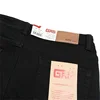 High Quality Men Winter Worm Fleece Color Black Boot Cut Jeans Business Casual Flare Pants Mid Waist Trousers 6