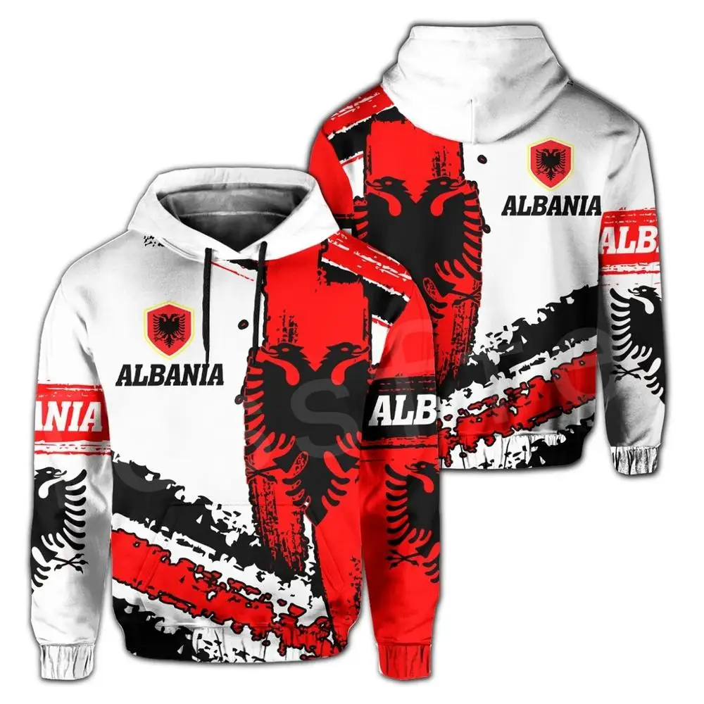 

Newest Albania Country Flag Fashion Pullover Long sleeves Funny Tracksuit Unisex 3DPrint Zipper/Hoodies/Jacket dropship