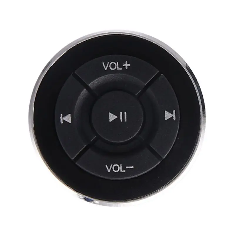 Автомобильный пульт дистанционного управления Мини Bluetooth 4,0 Автомобильный Bluetooth Руль Мобильный телефон Bluetooth пульт дистанционного управления - Название цвета: Черный