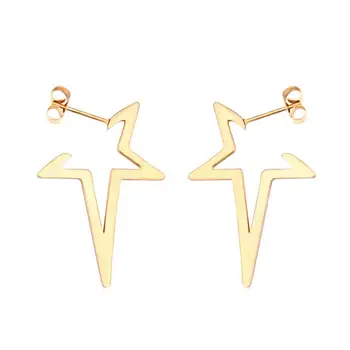 

LUXUKISSKIDS Star Earrings Drop Earring 2020 Gold Color Stainless Steel Korean Earings Set For Women Fashion Jewelry pendientes