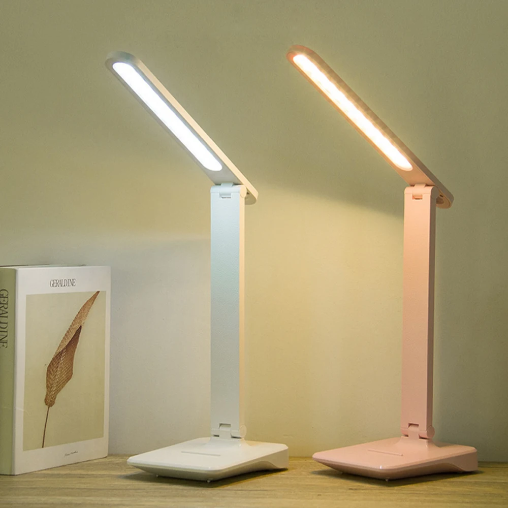 Learning Eye Protection LED Bulb Study Table Reading Light Portable Bedroom Bedside USB Rechargeable Adjustable Brightness Energy Saving Folding Desk Lamp Warm White Light Learning Eye Protection LED Bulb Study Table Reading Light Portable Bedroom Bedside USB Rechargeable Adjustable Brightness Energy Saving Folding Desk Lamp Warm White Light