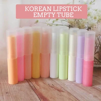 

5pcs Korean Popular Lipstick Tube 3g Lip Balm Tube DIY Empty Bottles Plastic Packaging Jar Colors Lip Scrub Container Wholesale