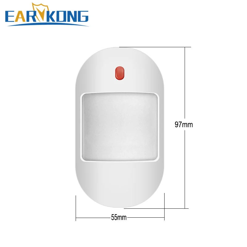 voice alarm sounder EARYKONG Motion Sensor Detector 1527 Type 433MHz Wireless Infrared Detector Support 5V USB power supply For home alarm system emergency alarm button Alarms & Sensors