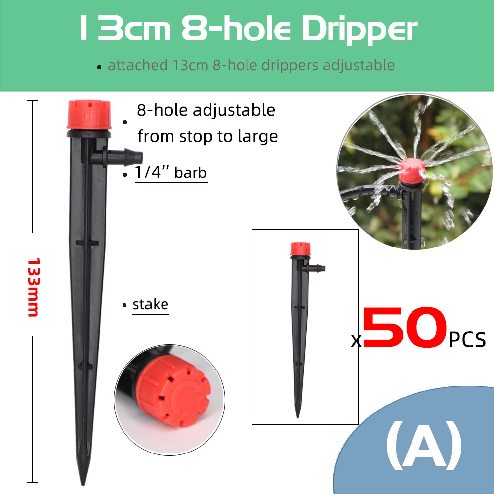 Garden Watering Drip Irrigation Sprinkler Adjustable 360 Degree Drippers Inserting Ground Fit 4/7mm Hose Greenhousse Yard garden sprinkler plants irrigation kits irrigation sprinklers drip irrigation drip irrigation sprinklers