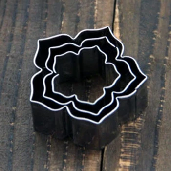 

DUYT Flower Shape Cookie Biscuit Cutter, Baking Metal Ring Molds, Set