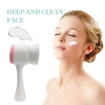 

Double Sides Silicone Facial Cleansing Brush point noir 3D Face Cleaning Massage Tool blackhead remover skin tag removal