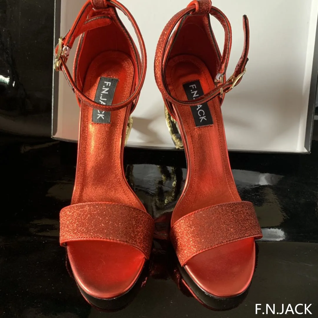 F. N. JACK/роскошная женская обувь летние женские босоножки с пряжкой модная на